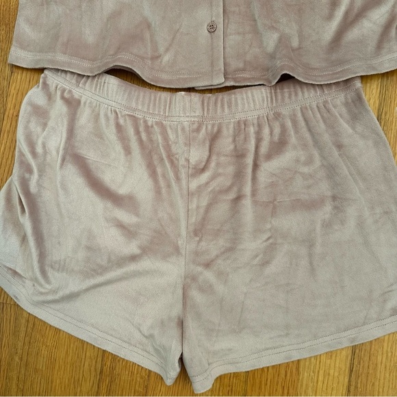 JUICY COUTURE Sleepwear Two Velour PJ Set Top Shorts Rhinestone L (o) - Picture 10 of 14